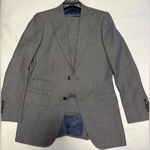 Suitsupply Washington Suit 40L – Gray Birdseye – Peak Lapel – Slim Fit